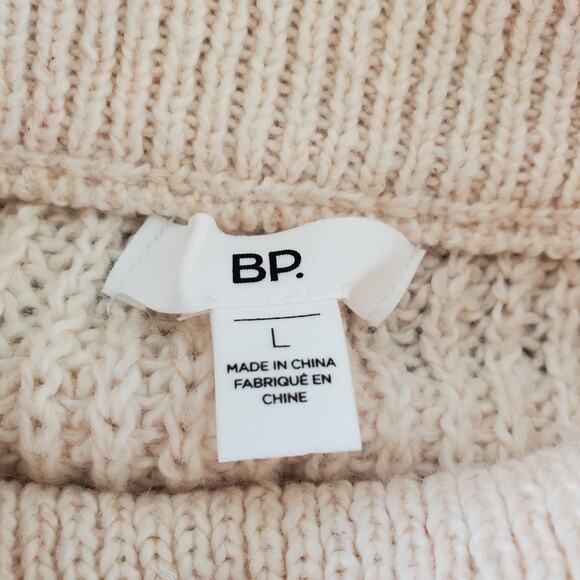 NWT BP Long Sleeve Mock Neck Knit Cotton Blend Sweater Size L - Picture 4 of 6
